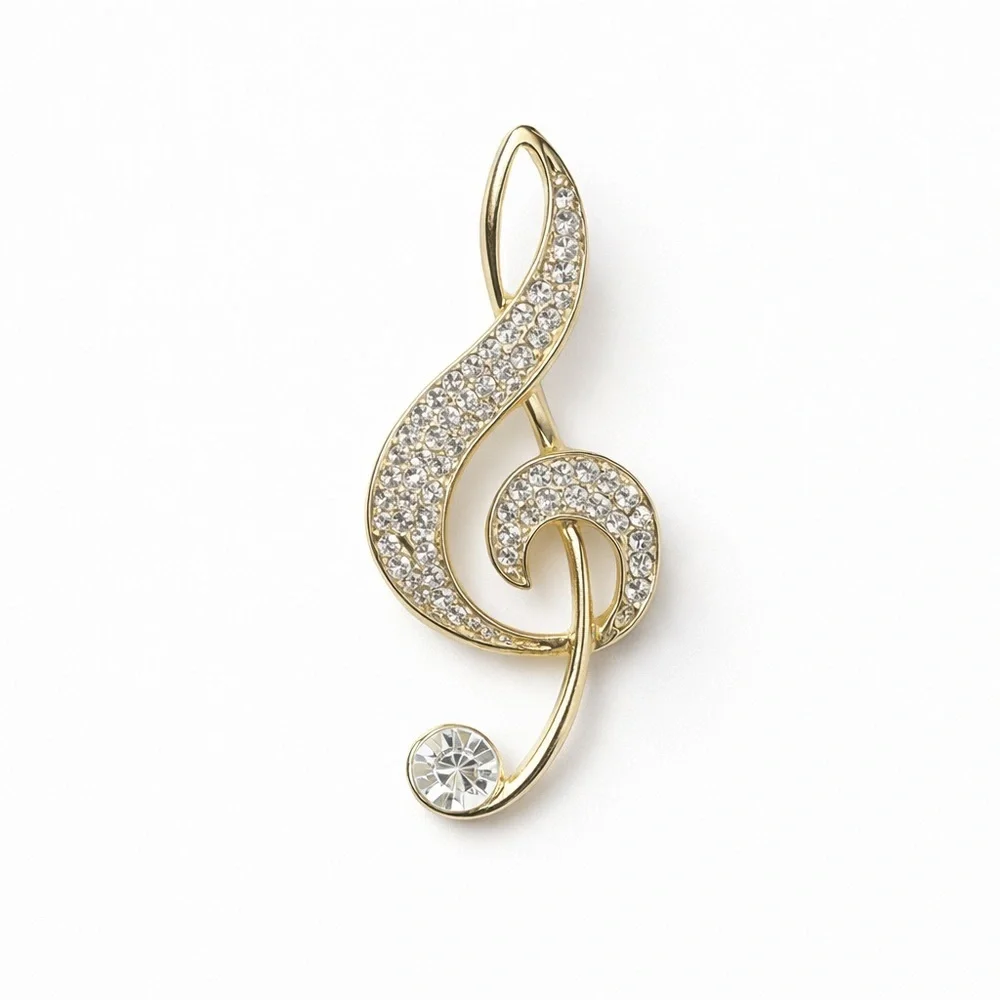 ⚜️ Melodiè Chic Gold Treble Clef Brooch